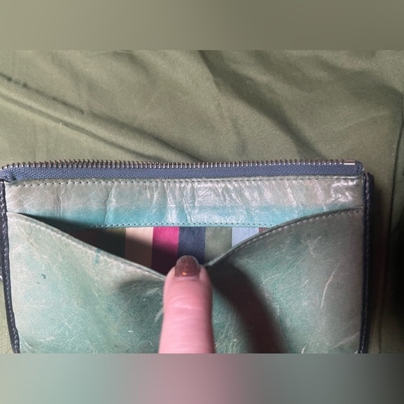 Coach Blue Leather Wristlet - Picture 6 of 6